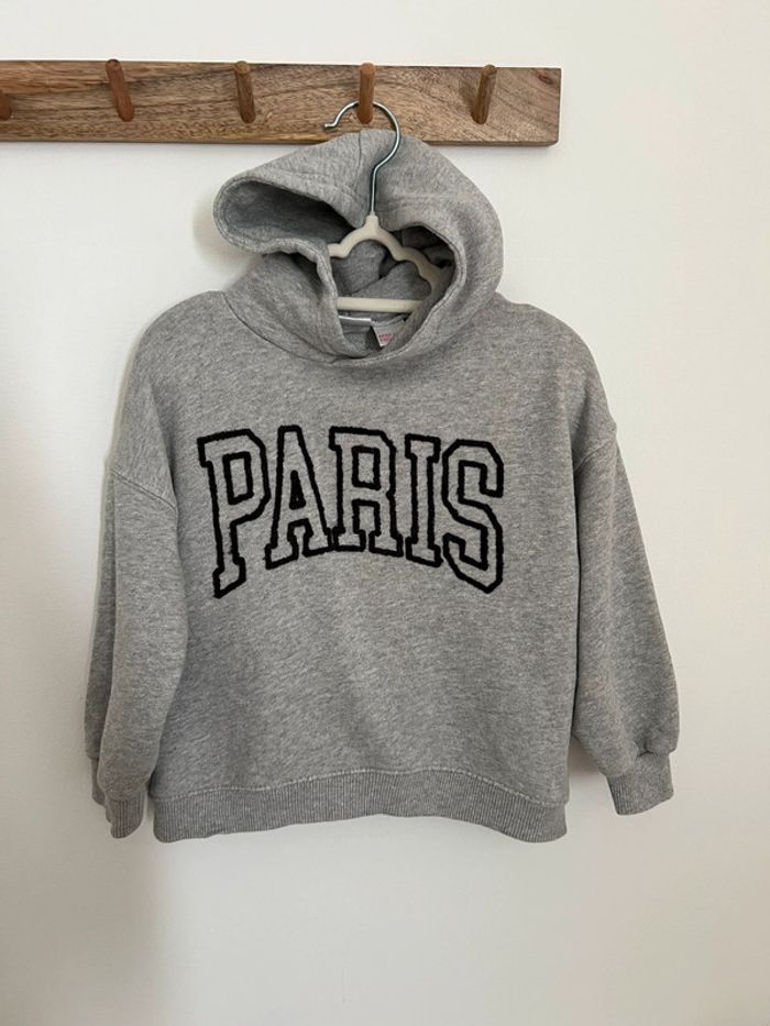 Sweat à capuche gris Zara 12-18 mois 86cm