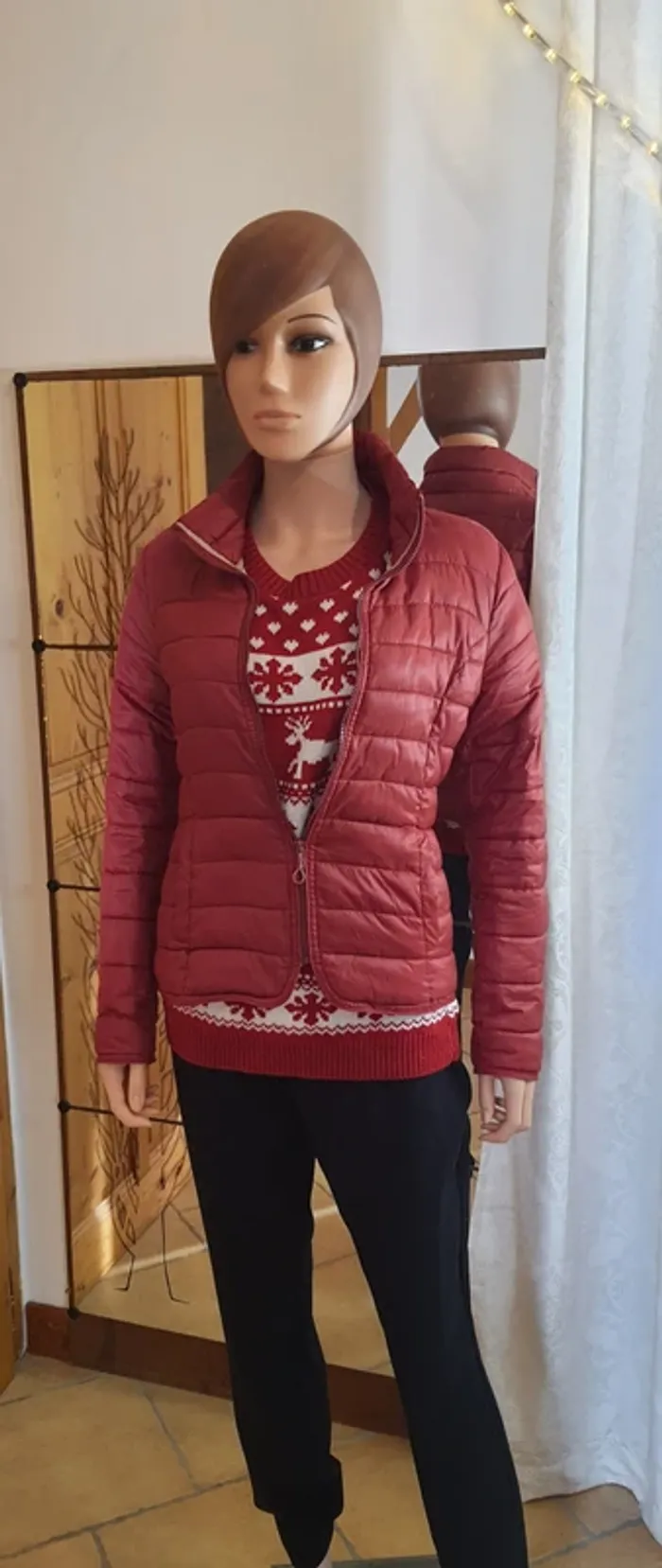 Doudoune femme rouge "Only" taille S - photo numéro 4