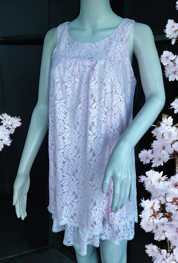 PATTY MOON - ROBE OU TUNIQUE FEMME BOHÈME CHIC DÉTAILS VOLANTS & GUIPURE M/L - photo numéro 5