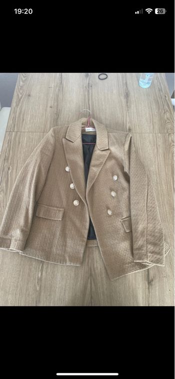 Veste blazer beige structurée taille S
