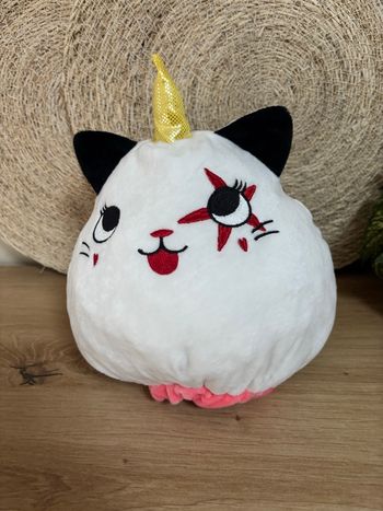 Doudou réversible licorne blanche chat rose dpam