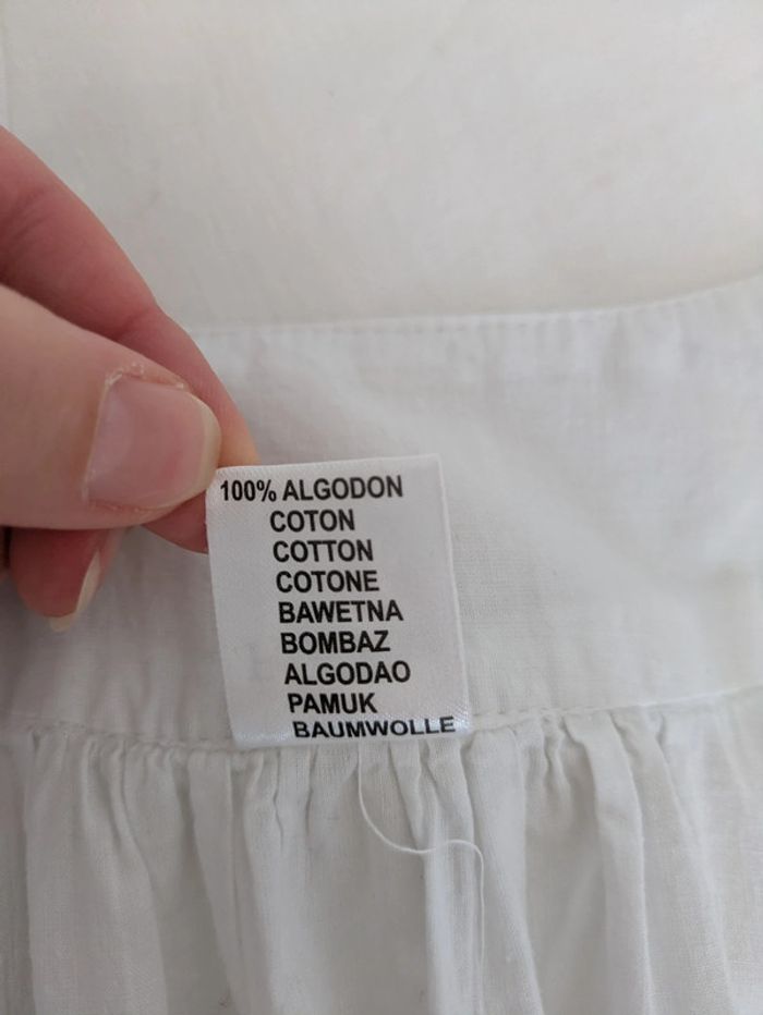 Robe d'été blanche robe de plage en coton - taille unique - photo numéro 4