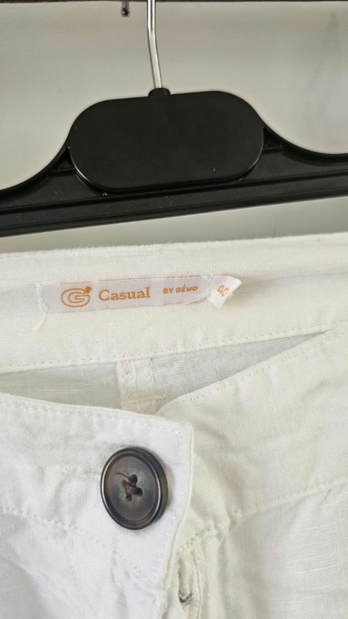 Pantacourt taille 40 L coton et lin - photo numéro 2