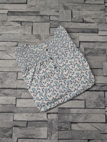 Top fleuri bleu smocké Vertbaudet - 12 ans (150 cm)