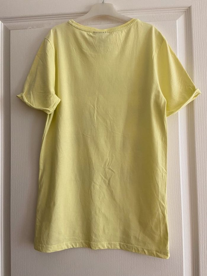 Tee-shirt jaune We taille xs 100% coton manches courts, col rond, neuf - photo numéro 6