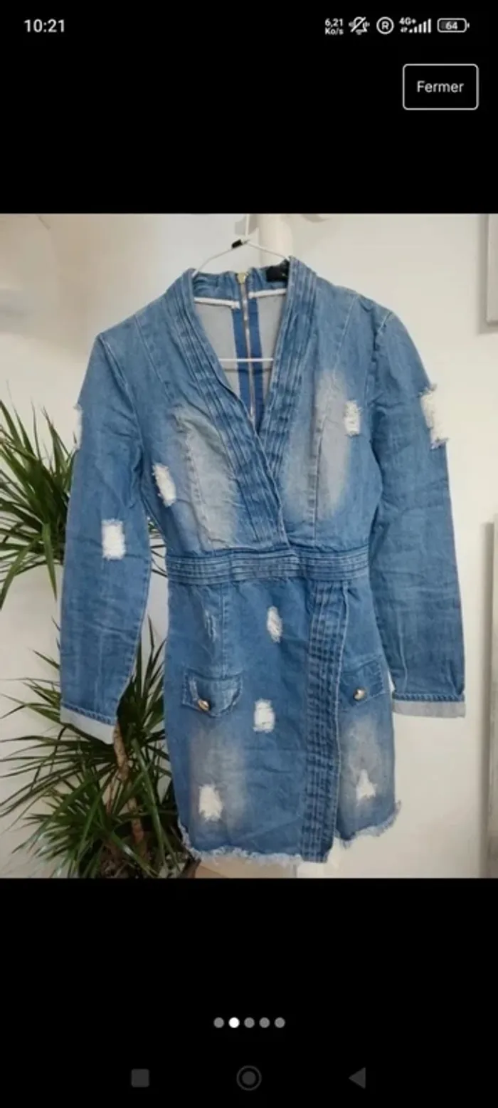 Magnifique robe jeans sexy - photo numéro 2