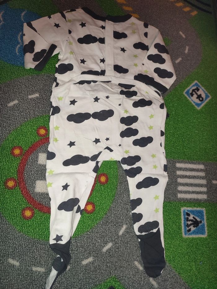 pyjama blanc nuage bébé - photo numéro 2