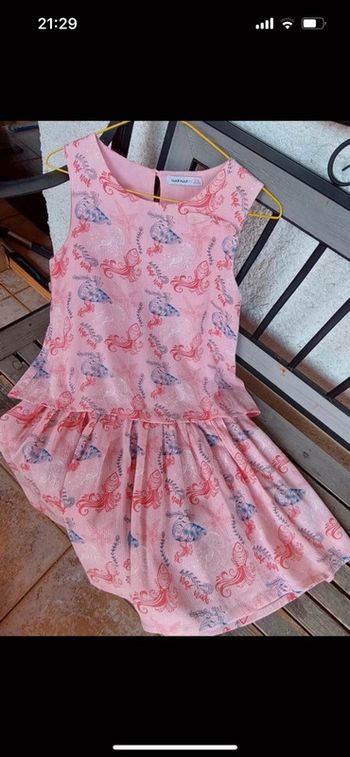 Jolie robe d’été rose sans manches Naf Naf T. 12 ans/152 cm fille neuve