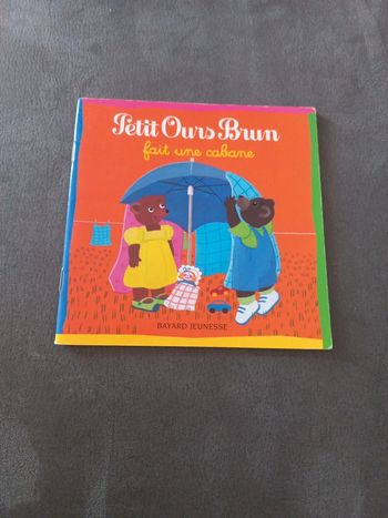 Livre petit ours brun fait une cabane
