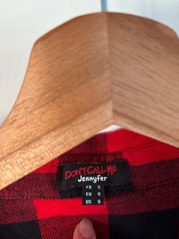 chemise rouge et noir à carreaux style bûcheron - photo numéro 2