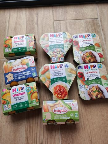 Lot repas bébé au