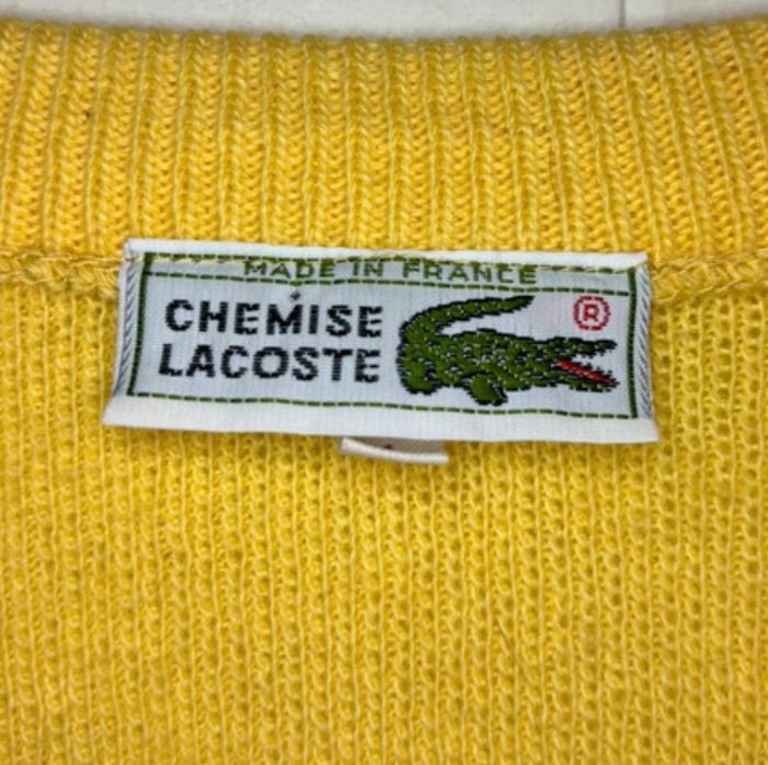 💛Pull Vintage Comme Neuf Lacoste Jaune Pâle/ Moutarde - Taille M(38/40) - photo numéro 4