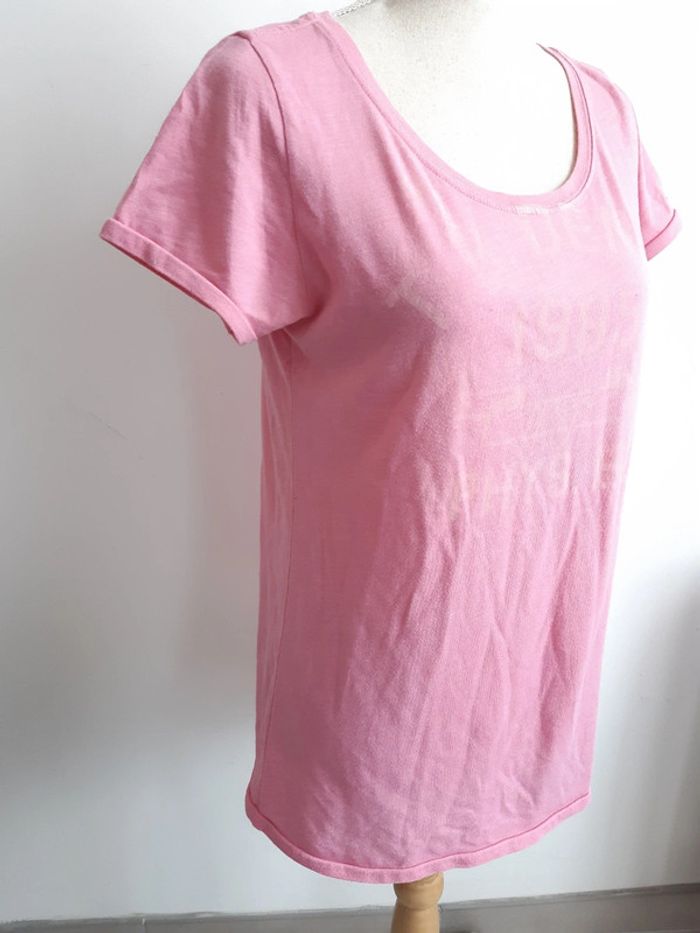 Tee shirt rose Hilfiger denim T40 - photo numéro 3