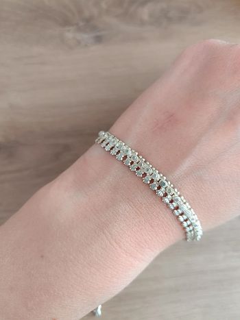 Bracelet cheville argenté
