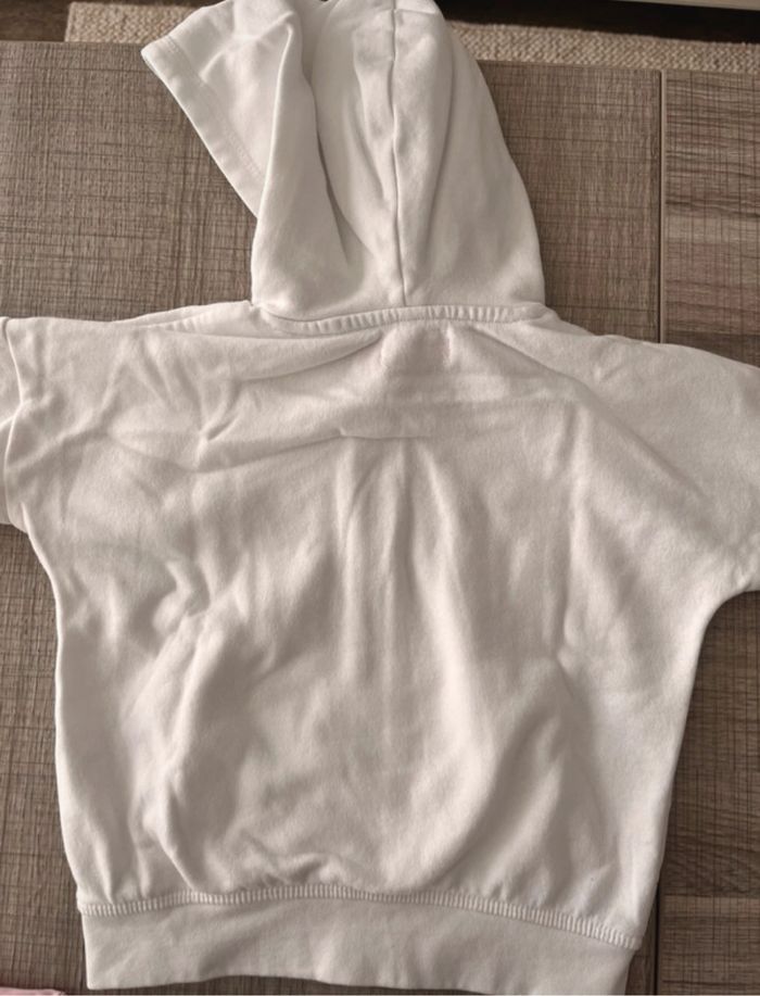Gilet zippé blanc mixte 3-4 ans - photo numéro 2