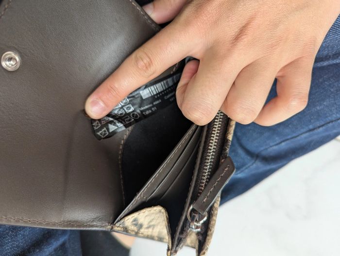 Porte feuille Massimo Dutti - Cuir de chèvre - Neuf - photo numéro 5