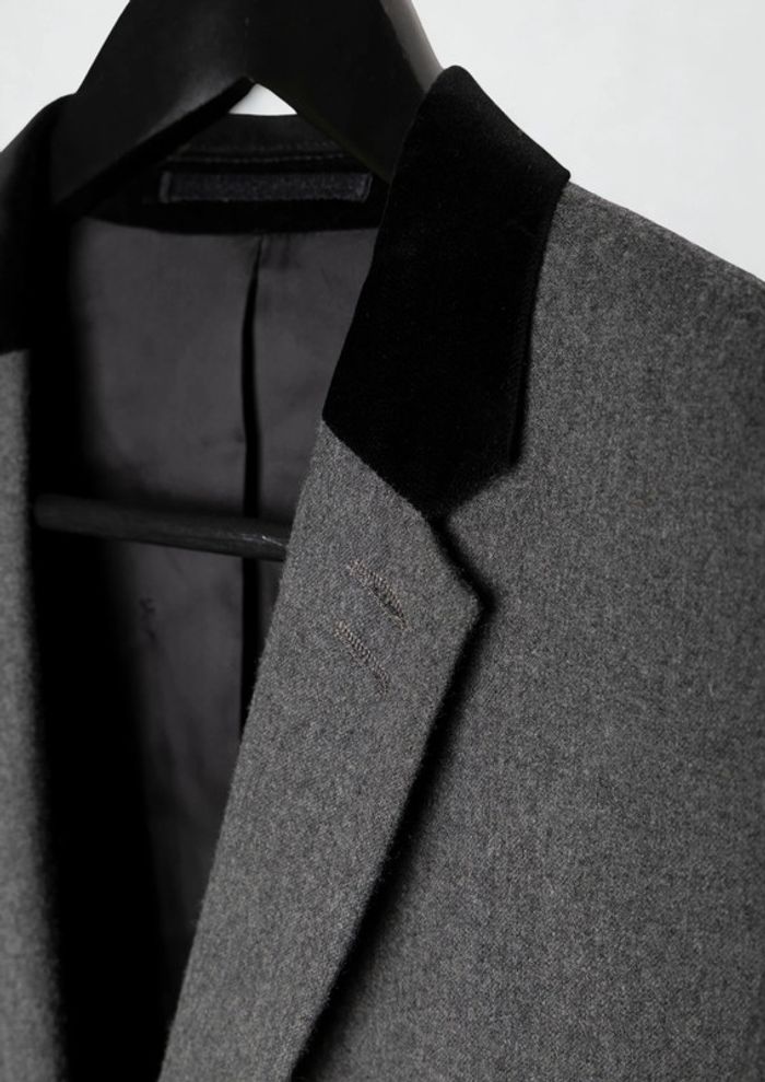 Veste Blazer costume bicolore gris noir • Blazer suit jacket black grey The Kooples Taille 48 (M) - photo numéro 8