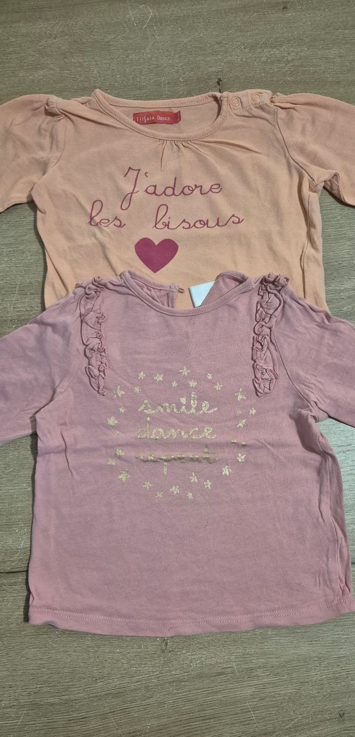 Lot t-shirts ML 18 mois - photo numéro 2