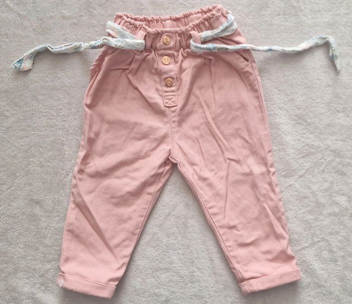Ensemble blouse multicouleur + pantalon rose - 18M - Sergent Major (BE avec défauts) - photo numéro 2