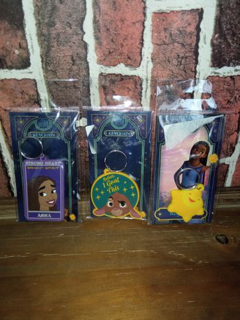 Lot de 3 porte clés Disney Asha