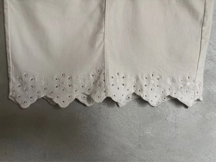 Jupe blanche ajourée fleurs Eldys - photo numéro 4