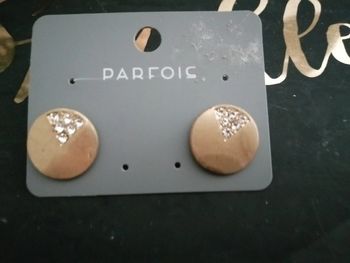 Boucles d'oreilles dorée et strasd