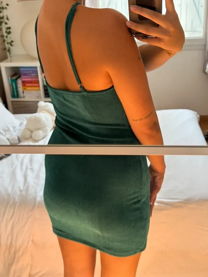 robe mini courte été moulante sexy nacrée paillettes neuve - photo numéro 7