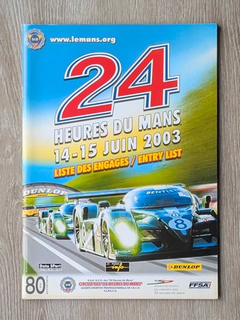 Liste des engagés 24 Heures du Mans 2003