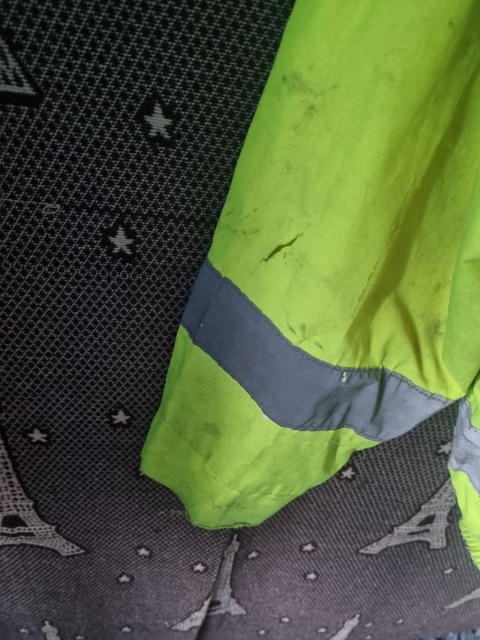 Veste de travail jaune fluo et bande réfléchissant taille L - photo numéro 5