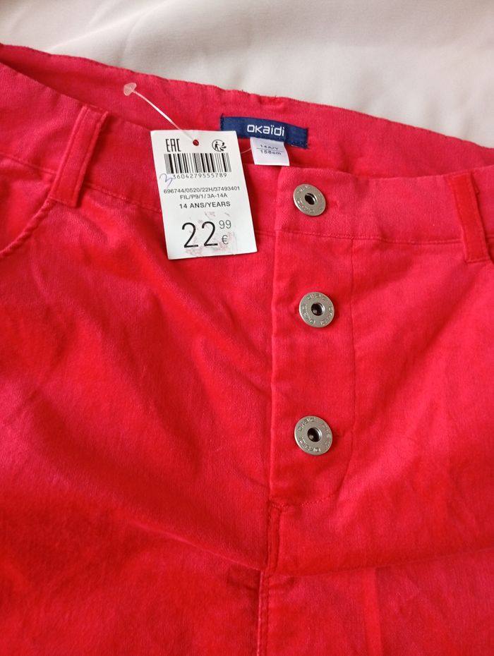 Jupe velours Okaïdi neuf - photo numéro 2