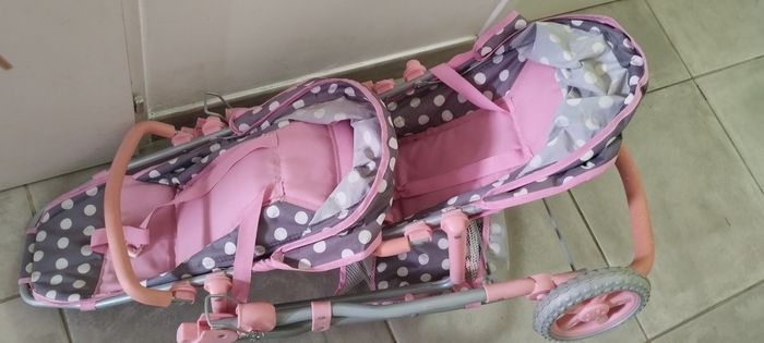 Poussette double pour poupée - photo numéro 6