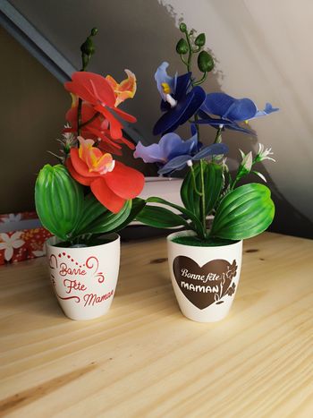 Fleur artificielle personnalisé - fête des mères 