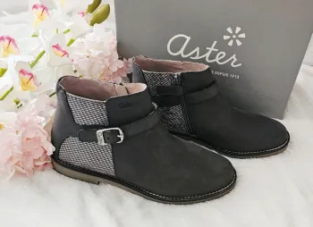 Bottes Bottines cuir Zip Aster T38