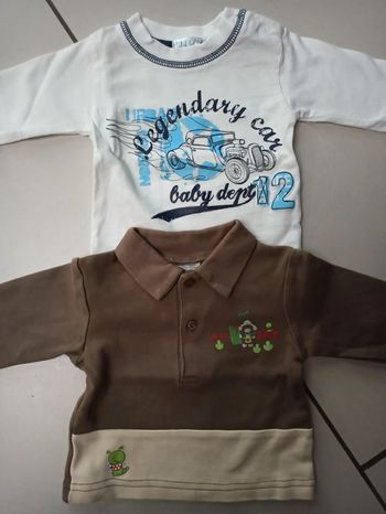 Lot de 2 maillot garcon 3 mois