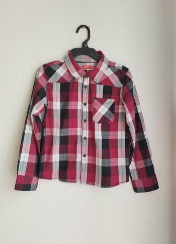 Chemise à carreaux manches longues
