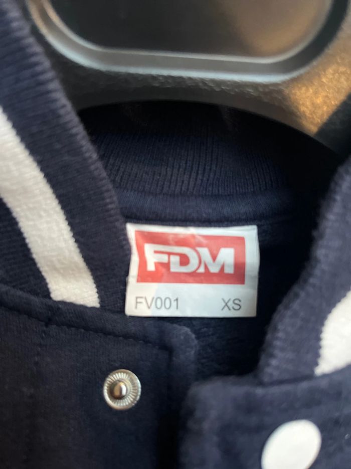 Veste fdm bleu marine et blanche taille XS - photo numéro 5
