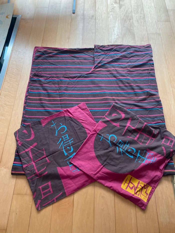 Parure Housse de couette double face + 2 taies oreiller