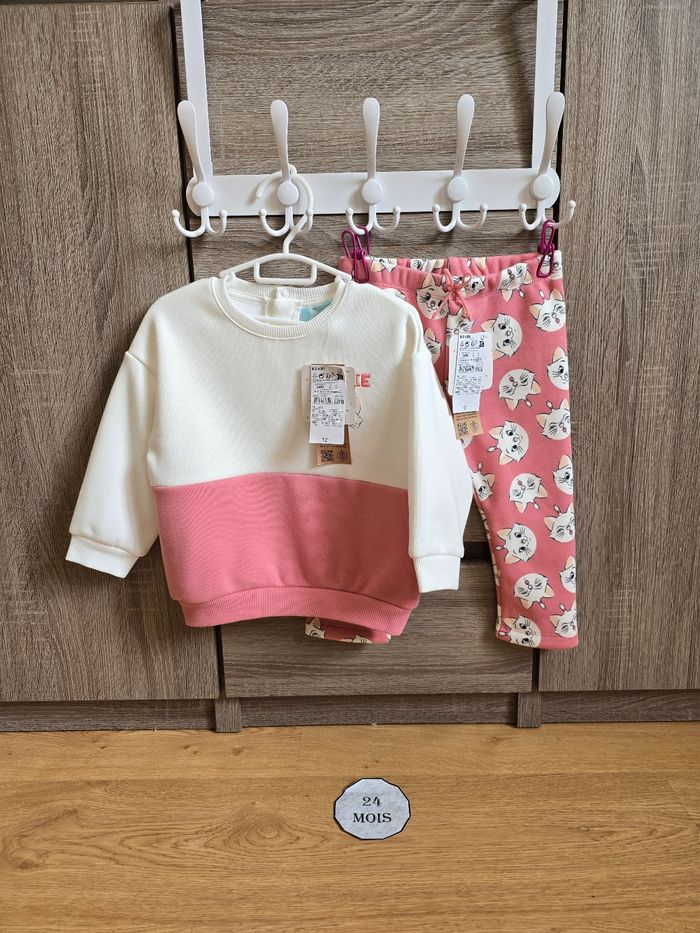 Vêtement Bébé Fille - Ensemble Marie rose - Disney - 24 mois - photo numéro 1