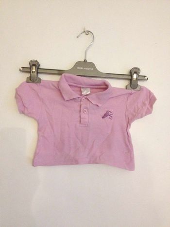 Polo bébé manches courtes violet clair