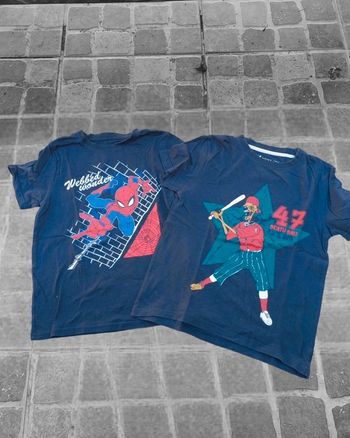 Lot 2 tee-shirt spiderman