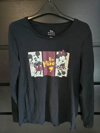 Tee-shirt noire manche longues Mickey minnie Disney