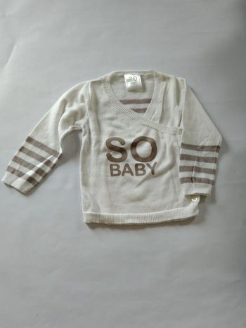 gilet pull cache coeur So Baby fille 6 mois