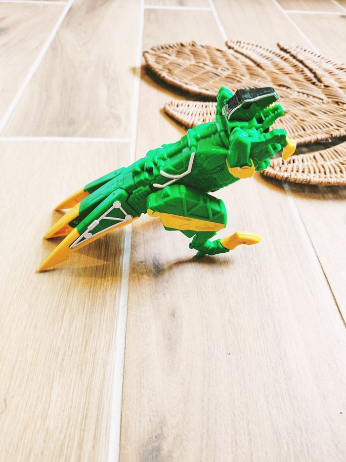 🙅 Power rangers dino charge gros zord dinosaure Raptor vert marque bandai - photo numéro 3