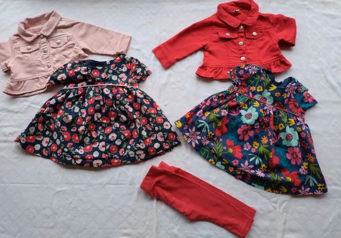 Lot 2 ensembles printemps été fille 6 mois