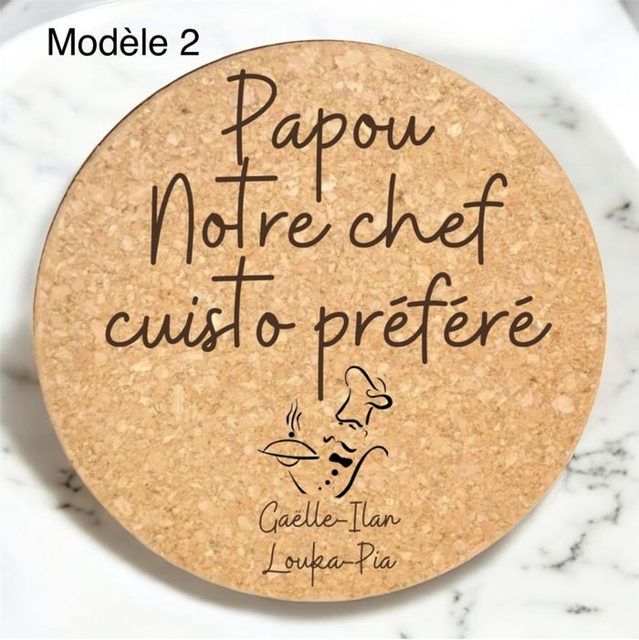 Dessous de plat en liège personnalisé - photo numéro 2