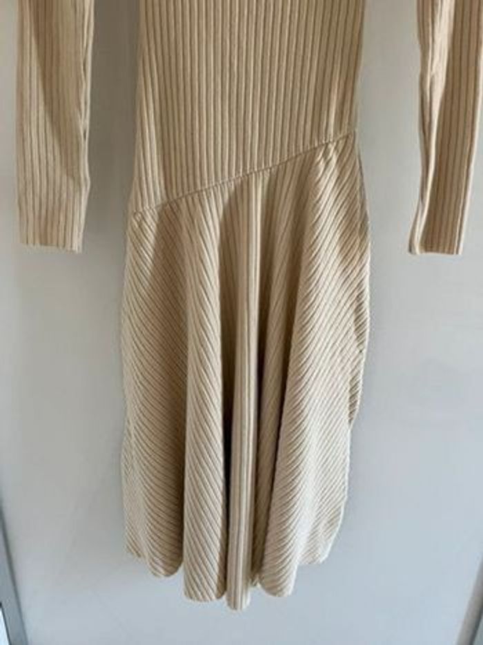 Robe Zara beige côtelée Taille M - photo numéro 5