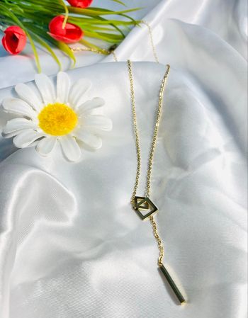 💛 Collier doré réglable en acier inoxydable – Style moderne 💛