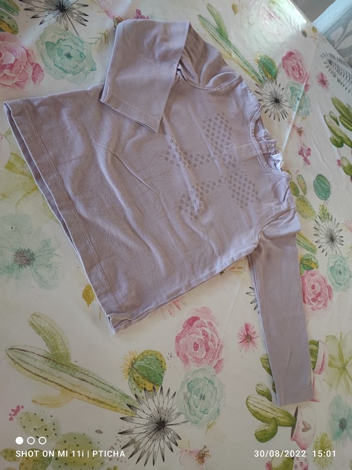 T-shirt manche longue 4 ans fille kid kanai violet