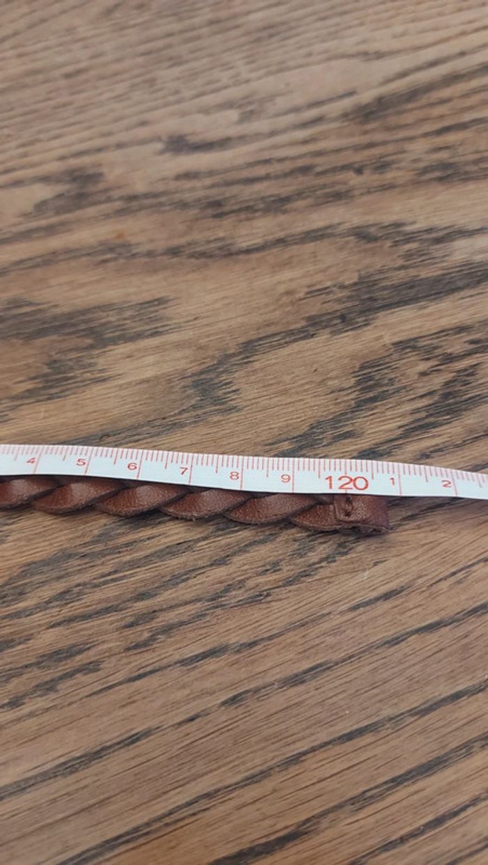 Ceinture tressée en cuir Marron H&M de - photo numéro 17