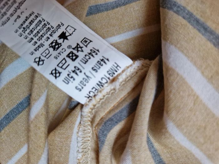 Chemise orchestra 14 ans rayée marron noire et blanche peut convenir à un XS - photo numéro 6